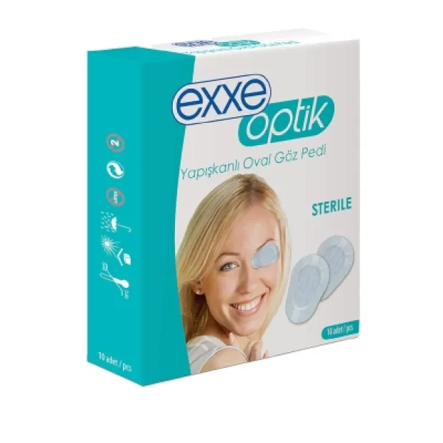 Exxe Optik Yapışkanlı Oval Göz Pedi Yetişkin 10lu