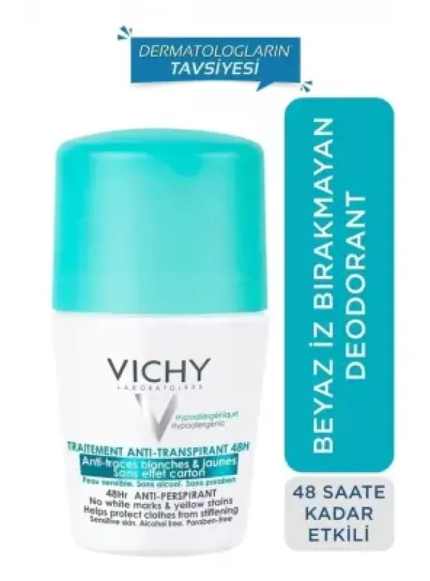 Vichy Deo 48 Saat Etkili Terleme Karşıtı İz Bırakmayan Deodorant  Roll-On 50ml