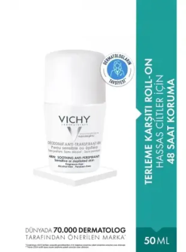 Vichy Deo Sensitive Terleme Karşıtı Hassas Ciltler Roll-On 50ml 48 Saat Etkili