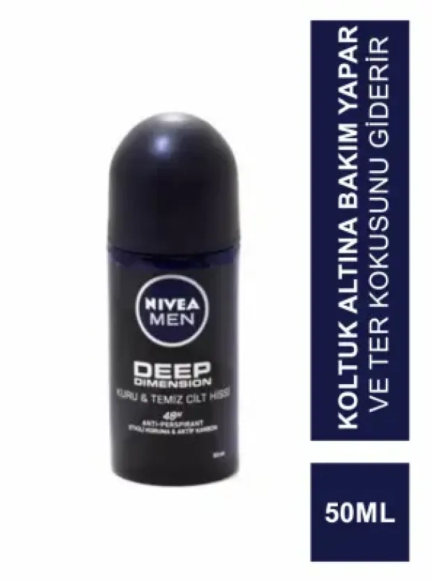 Nivea Deo Men Deep Dimension Kuru & Temiz Cilt Roll On 50ml
