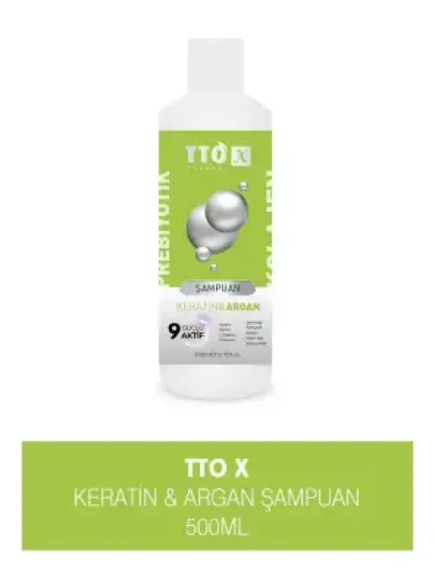 TTO X Kolajen ve Prebiyotik Keratin & Argan Şampuan 500ml