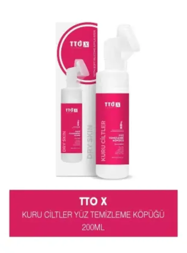 TTO X Kuru Ciltlere Özel Aplikatörlü Yüz Temizleme Köpüğü 200ml
