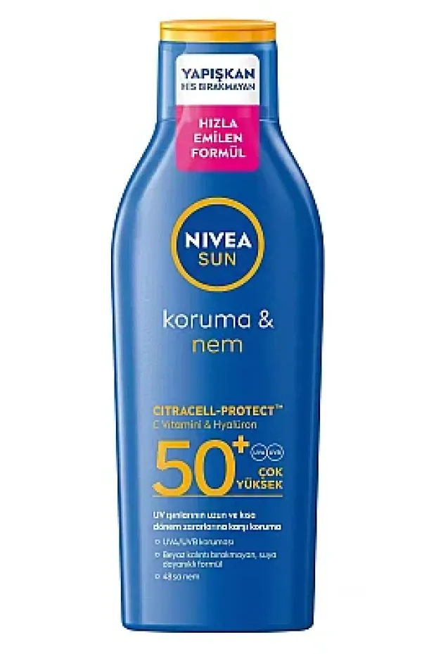 Nivea Sun SPF 50 200 ml Koruma & Nem Nemlendirici Güneş Sütü