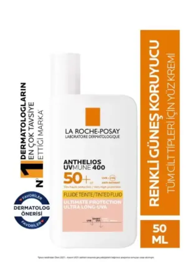 OUTLET - La Roche Posay Anthelios UVmune 400 Fluid Renkli Güneş Kremi SPF50+ 50 ml