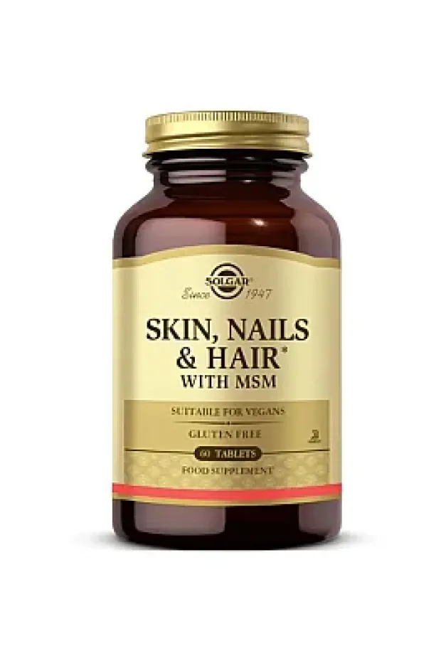 Solgar Formula Skin, Nails Hair With Msm Takviye Edici Gıda 60 Tablet