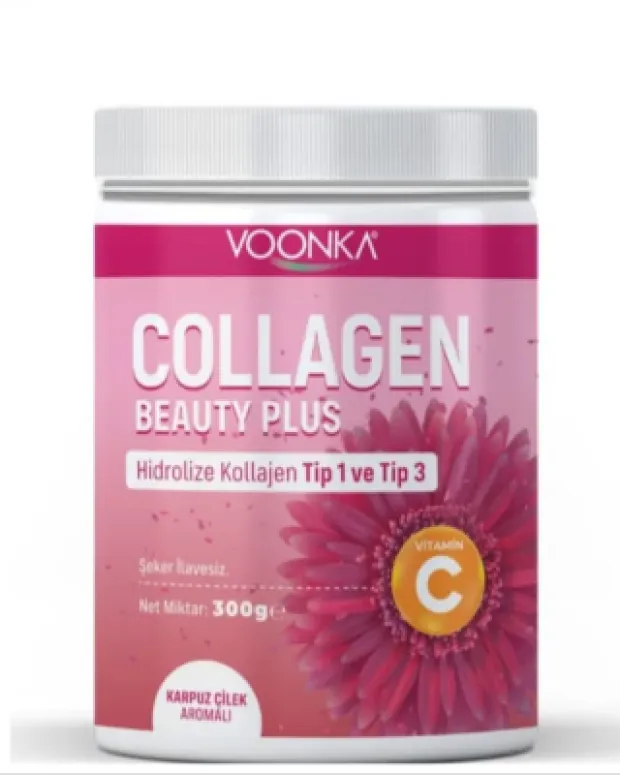 Voonka Collagen Beauty Plus - Karpuz Çilek Aromalı - 300gr
