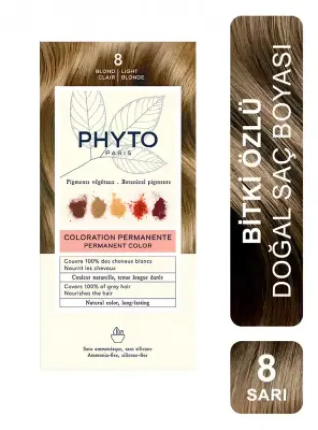 Phyto Color Bitkisel Saç Boyası - 8 Blond  Clair Sarı