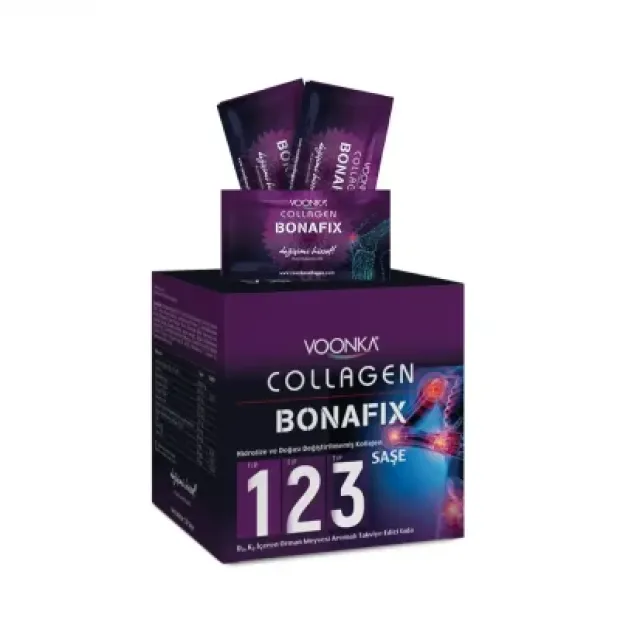 Voonka Collagen Bonafix Tip I,II,III Takviye Edici Gıda 30 Saşe