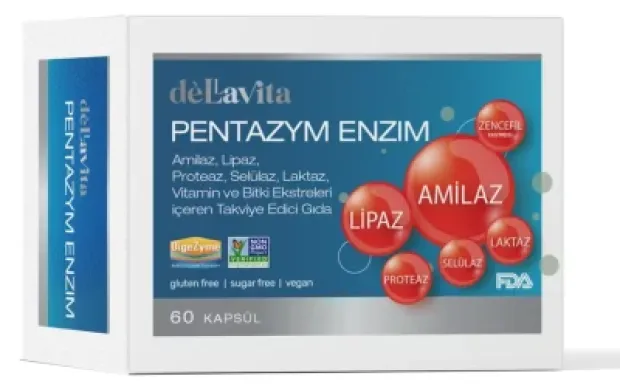 DellaVita Pentazym Enzim 60 Kapsül