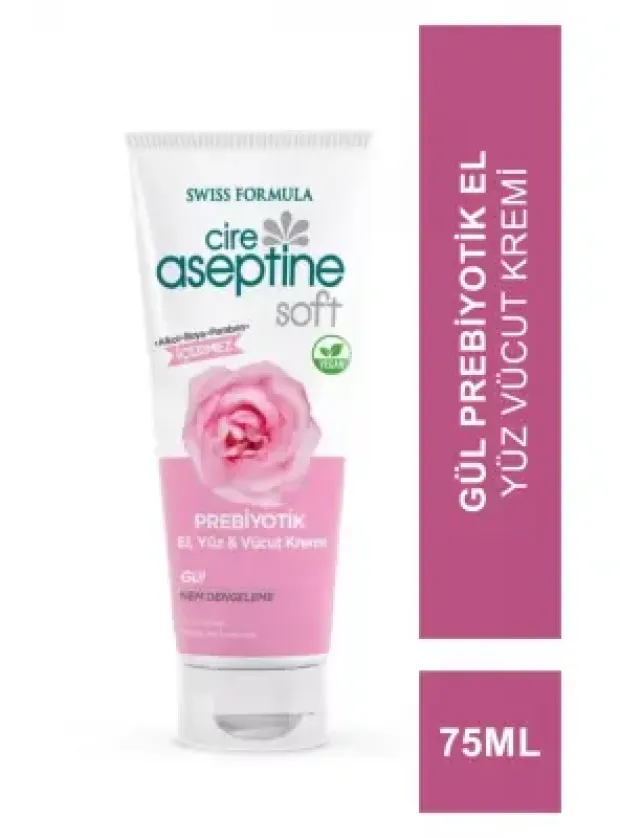 Cire Aseptine Soft Prebiyotik El Yüz Vücut Kremi Gül 75 Ml