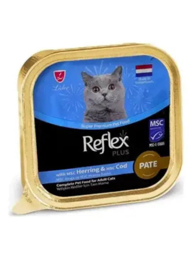 Reflex Plus Pate Msc Ringa ve Msc Morinabalıklı Yetişkin Kedi Maması 85 G