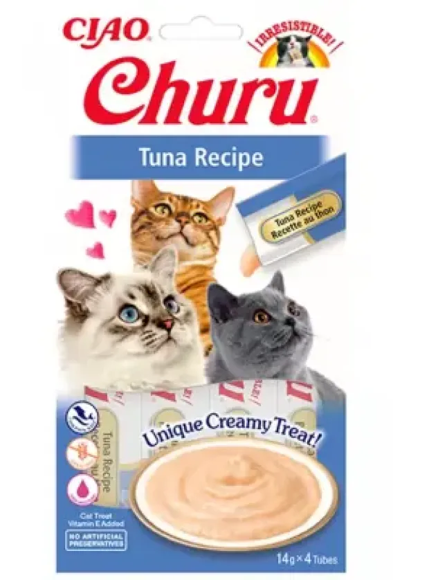 Churu Cream Ton Balıklı Kedi Ödül Kreması 4x14 GR.
