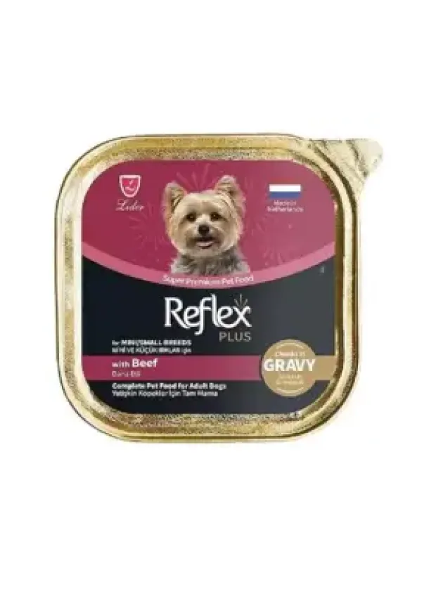 Reflex Plus Sos İçinde Et Parçacıklı Dana Etli Mini Ve Küçük Irklar İçin Yetişkin Köpek Maması 85 G