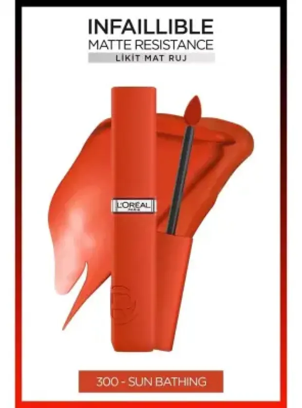 Loreal Paris Infaillible Matte Resistance Likit Mat Ruj - 300 Sun Bathing