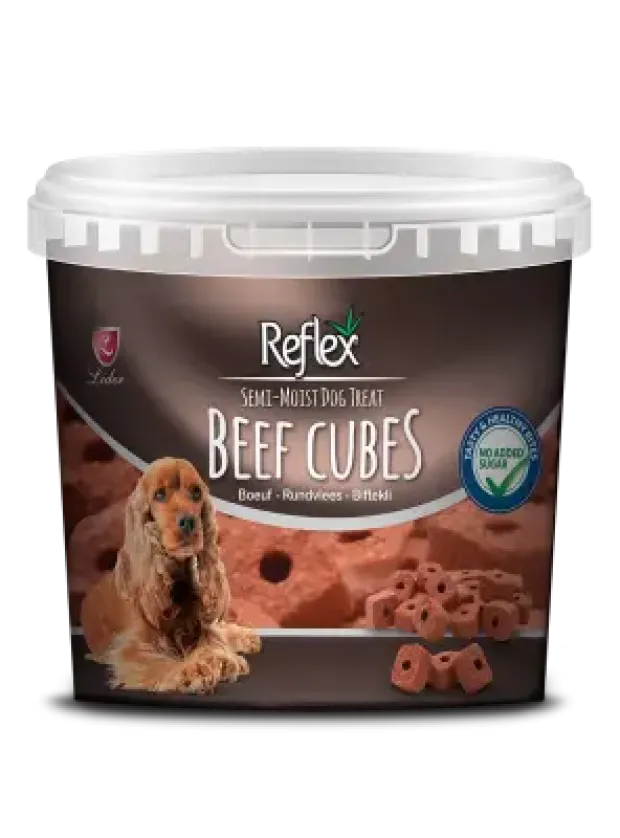 Reflex Semi-Moist Beef Küp Ödül Maması 500 Gr