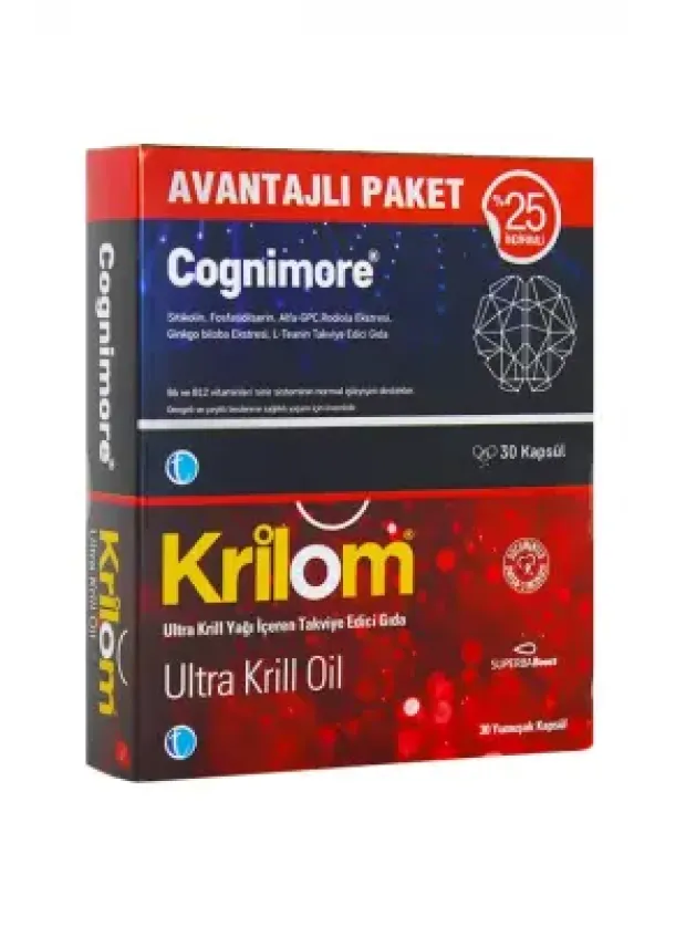 Tab İlaç Cognimore 30 Kapsül + Krilom Ultra Krill Oil 30 Kapsül | Avantajlı Paket