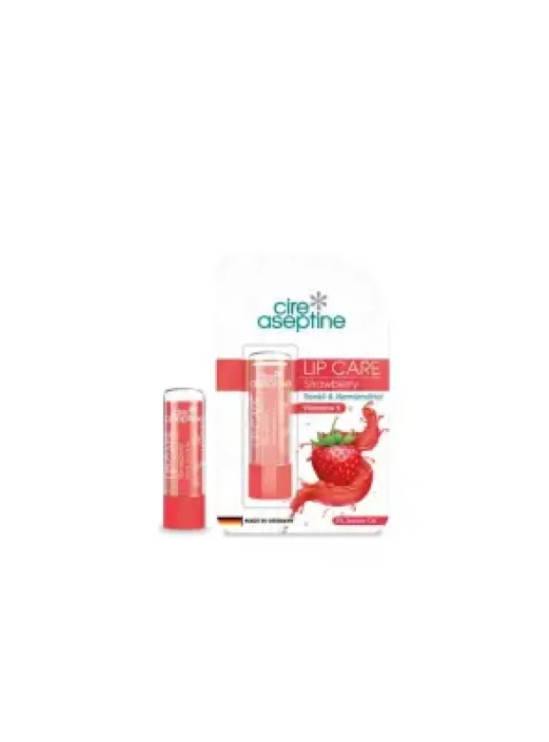 Cire Aseptine Çilek Aromalı Renkli Dudak Bakım Kremi 4,5gr