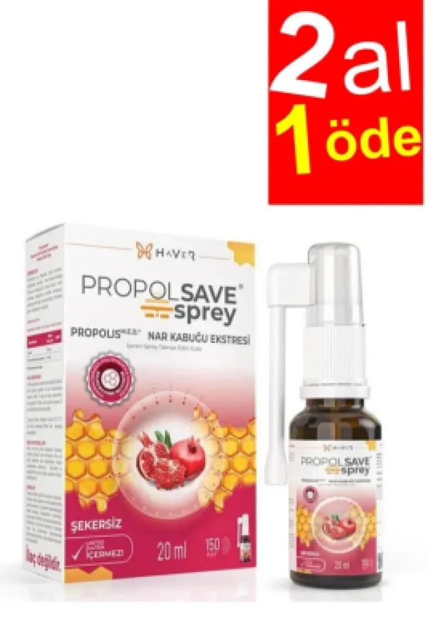 Haver Propolsave Propolis Nar Kubuğu Ekstresi Sprey 20 ml - 2AL1ÖDE