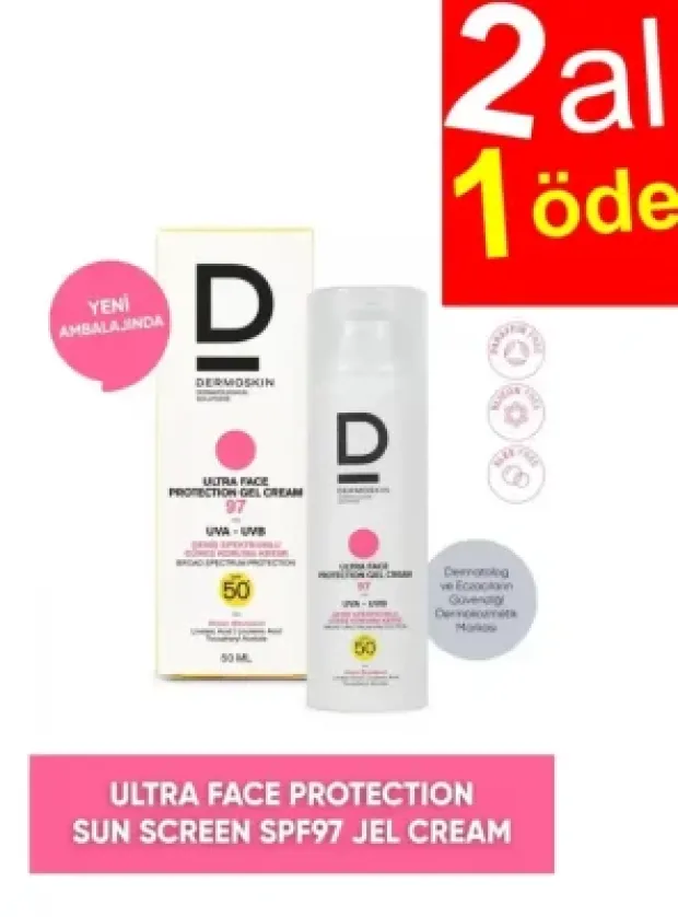 Dermoskin SPF 50+ Ultra Face Protection Gel Cream 97 - 50 ml - 2AL1ÖDE