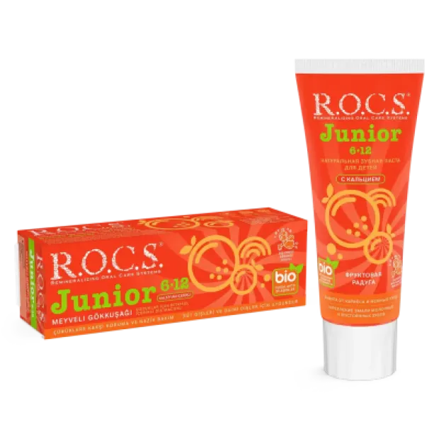 Rocs Junior 6-12 Yaş Meyveli Gökkuşağı Diş Macunu 60 ml