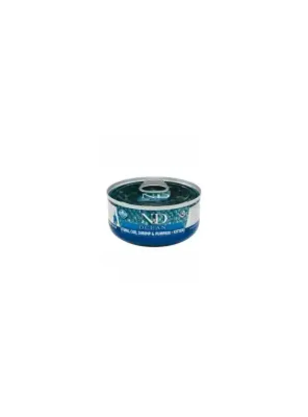 N&D Ocean Ton Balığı, Morina Balığı, Karides&balkabağı Kitten70 gr