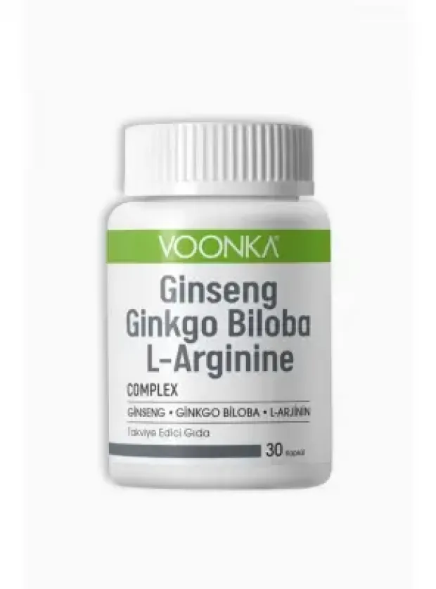 OUTLET - Voonka Ginseng Ginkgo Biloba ve L-Arginine 30 kapsül
