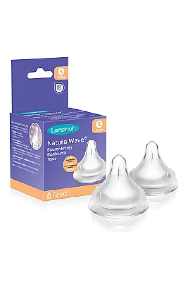 Lansinoh Natural Wave Biberon Emziği 2'li Yavaş Akışlı