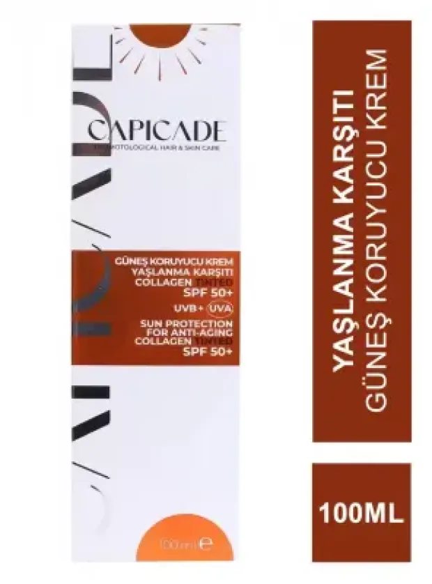 Outlet - Capicade Güneş Koruyucu Krem Spf 50+ Yaşlanma Karşıtı - Renkli 100 ml