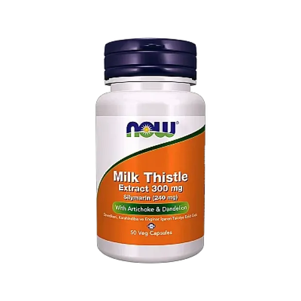 Now Milk Thistle Extract 300 mg Silymarin (240 mg) With Artichoke Dandelion 50 Kapsül