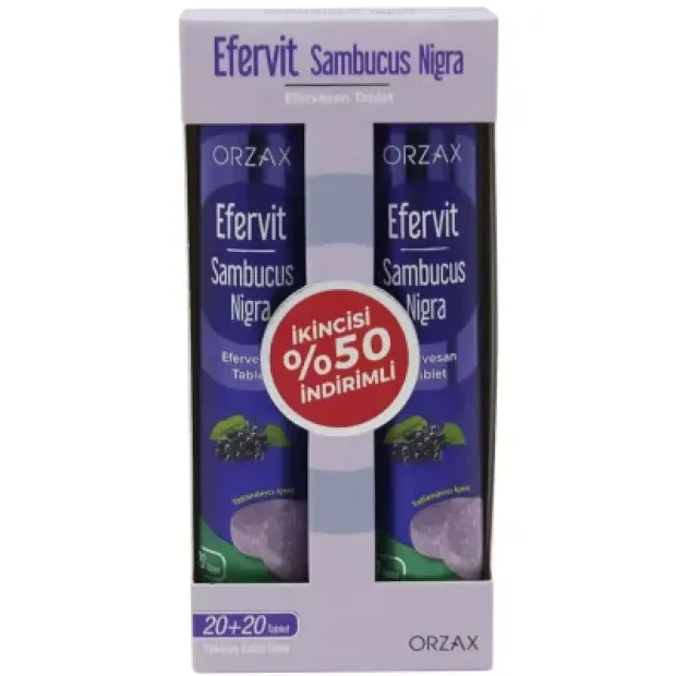 Ocean Efervit Sambucus Nigra 20 Efervesan Tablet x 2 Adet