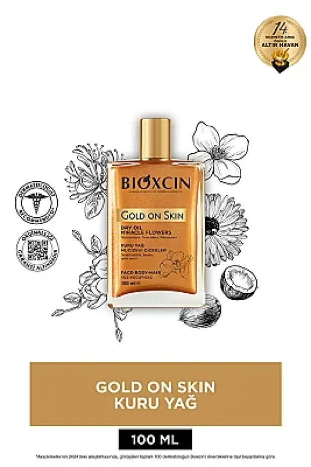 Bioxcin Gold on Skin Simli Kuru Yağ 100 ml