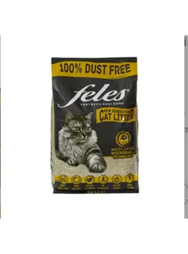 Feles Cat Litter Topaklanan İnce Taneli  Kedi Kumu 10L.