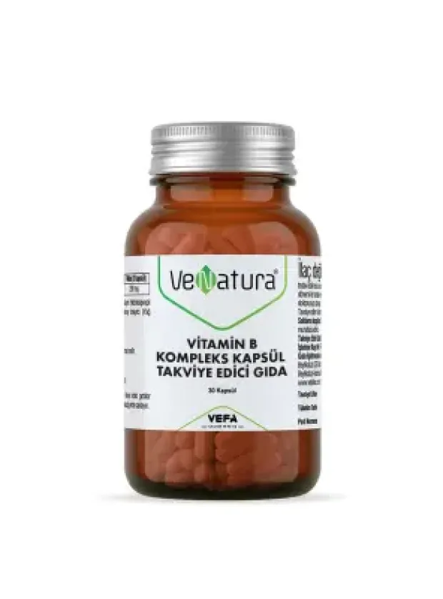 VeNatura Vitamin B Kompleks Kapsül Takviye Edici Gıda 30 Kapsül