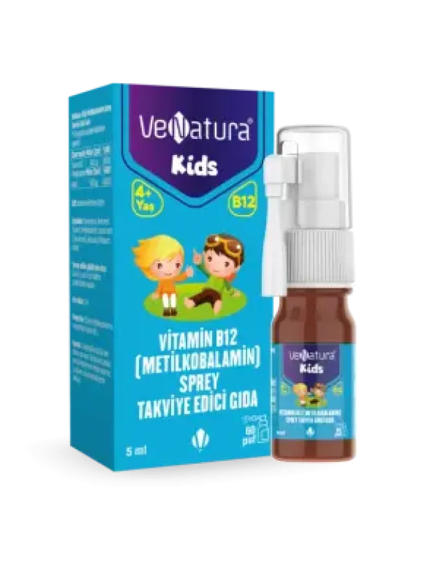 VeNatura Kids Vitamin B12 - Metilkobalamin - Sprey Takviye Edici Gıda 5 ml