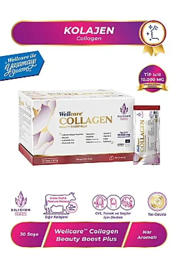 Wellcare Collagen Beauty Boost Plus Nar Aromalı 11,7gr x 30 Saşe