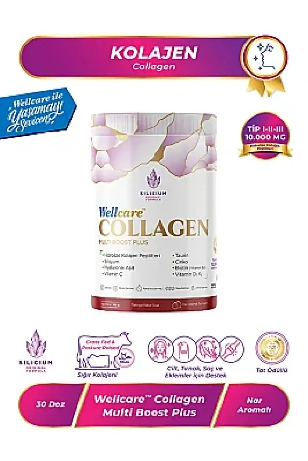 Wellcare Collagen Multi Boost Plus Toz Form - Nar Aromalı - 345gr