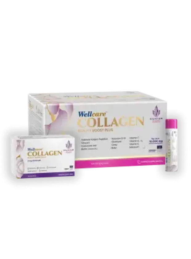 Wellcare Collagen Beauty Boost Plus - Karpuz & Nane Aromalı - 10.000 mg Likit Form 40mlx30Shot & 30 Kapsül