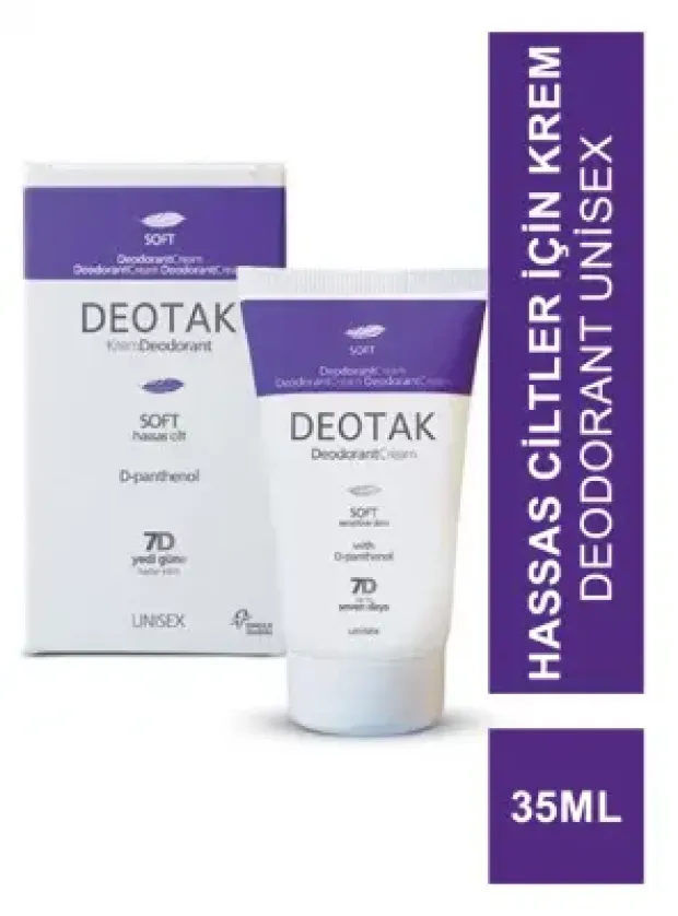 Deotak Soft Hassas Ciltler İçin Krem Deodorant Unisex 35ml
