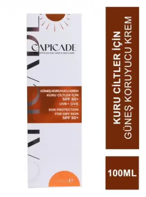 Capicade Güneş Koruyucu Krem Spf 50+Kuru Cilt 100 ml