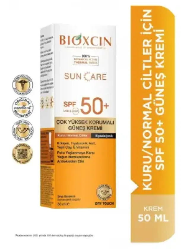 Bioxcin Sun Care Kuru/Normal Ciltler İçin Güneş Kremi Spf 50+ 50 ml