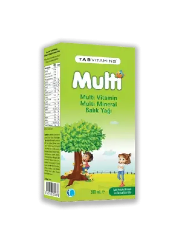 TabVitamins Multi MultiVitamin Ve MultiMineral Balık Yağı 200 ml