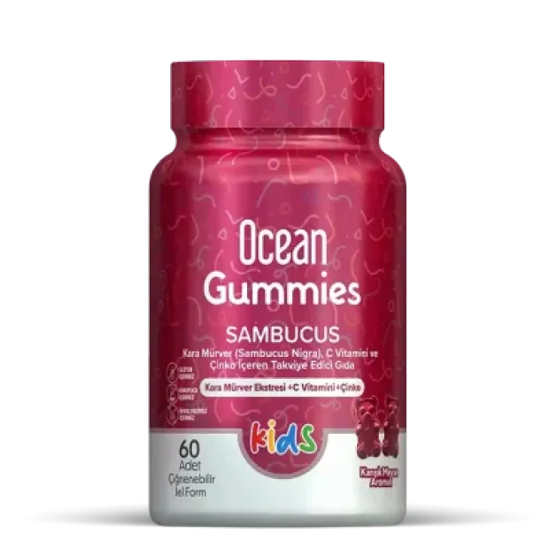 Ocean Gummies Sambucus Kids 60 Yumuşak Jel Kapsül