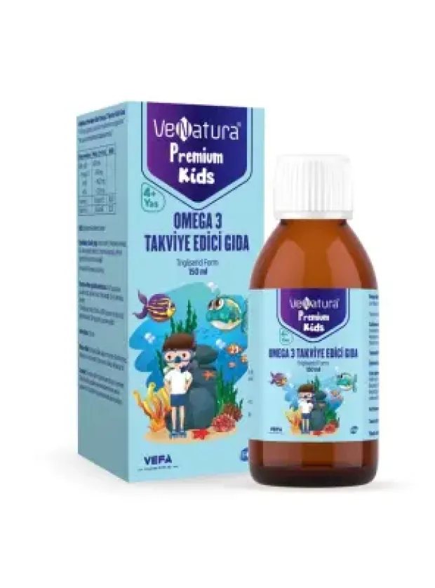 VeNatura Kids Premium Omega 3 Takviye Edici Gıda 150 ml
