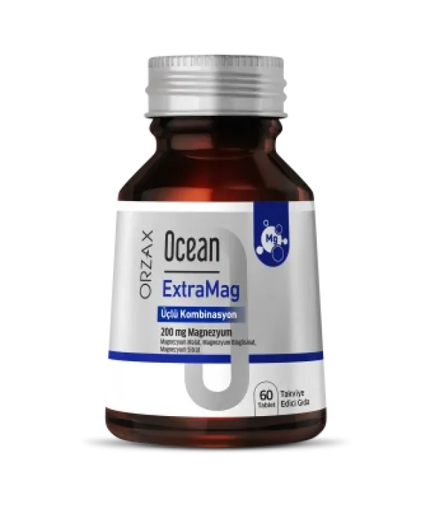 Ocean ExtraMag Üçlü Kombinasyon Takviye Edici Gıda 60 Tablet