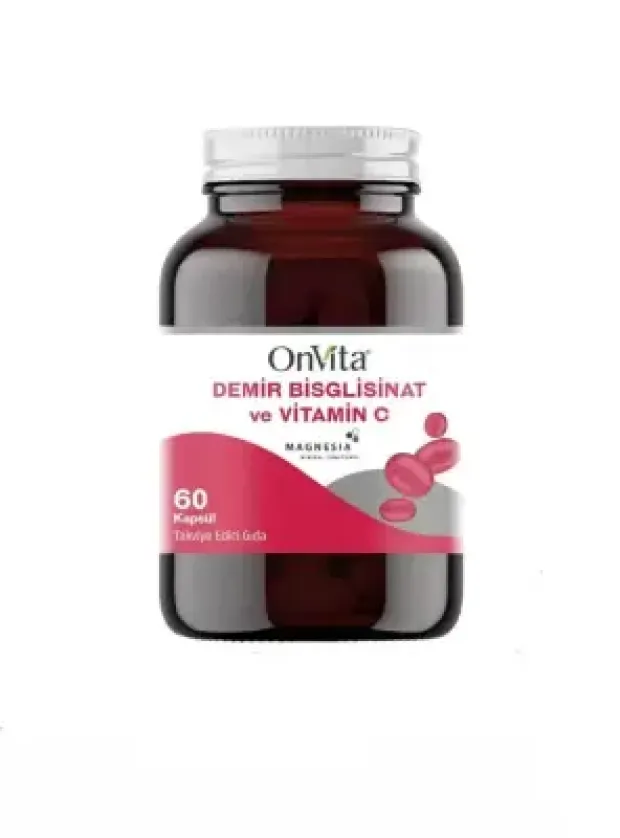 OnVita Demir Bisglisinat & Vitamin C 60 Kapsül