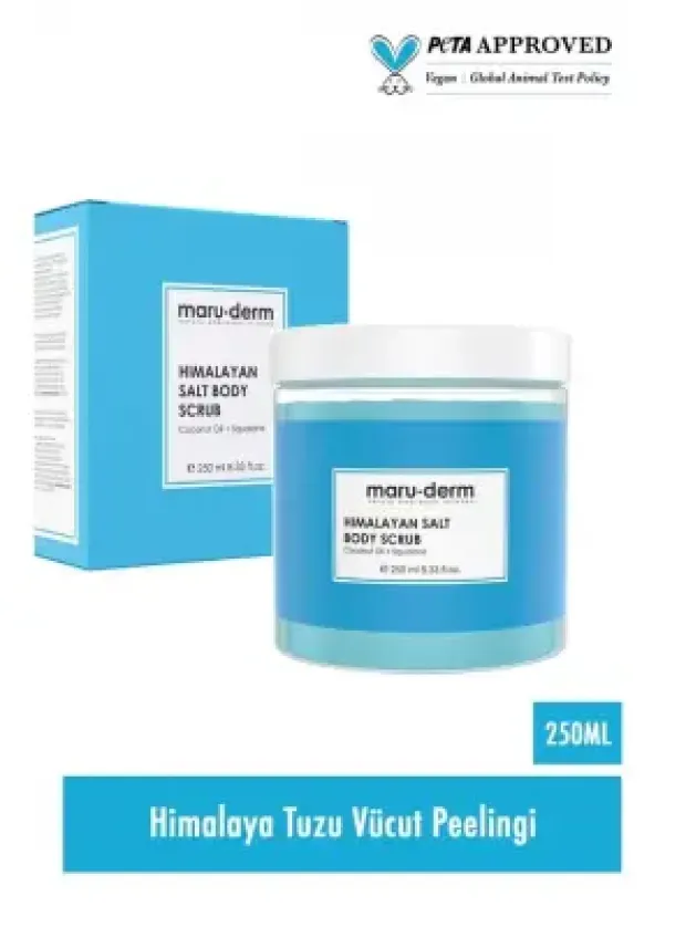 Maruderm Body Scrub | Himalaya Tuzu Vücut Peelingi | Squalane + Hindistan Cevizi Yağı 250 ML