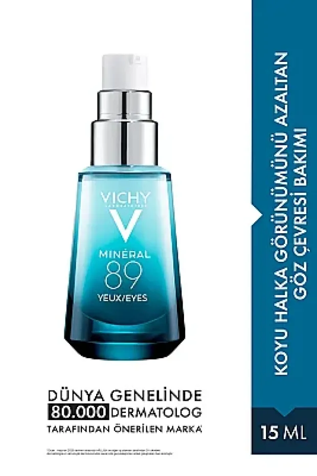 Vichy Mineral 89 Göz Kremi Hyalüronik Asit ve Saf Kafein ile Göz Çevresi Bakımı 15 ml
