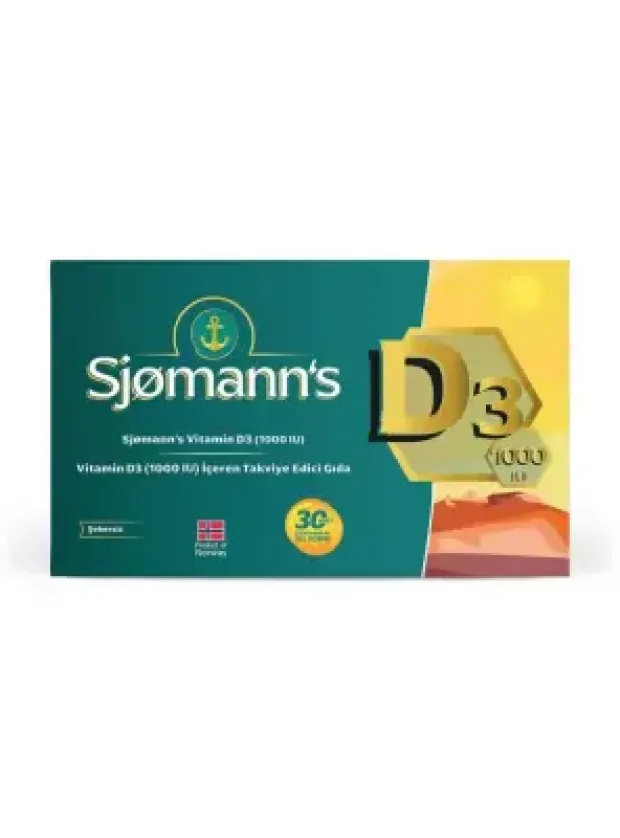 Sjomann's D3 1000IU 30 Çiğnenebilir Jel Tablet
