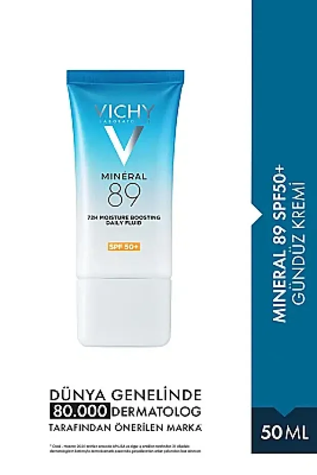 Vichy Mineral 89 SPF50+ Korumalı Nemlendirici Gündüz Kremi 50 ml