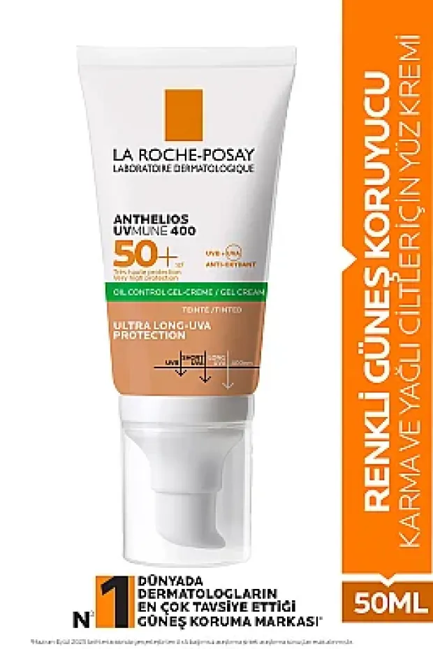 OUTLET - La Roche Posay Anthelios Uvmune 400 Oil Control Renkli Gel Cream SPF 50+ 50 ml
